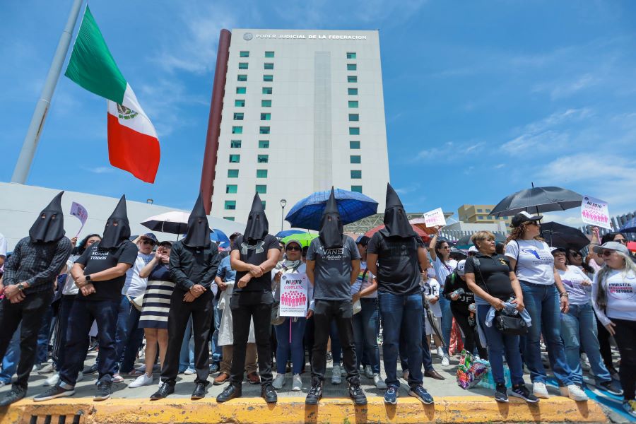 Puebla de une a la protesta nacional de la PJF. Foto:EsImagen
