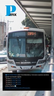 Estos son los horarios del RUTA por Año Nuevo en Puebla