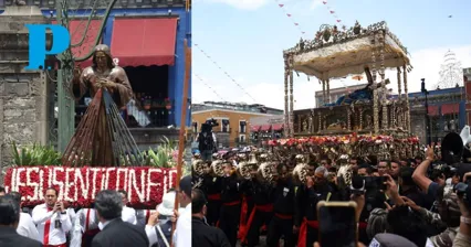 Viernes Santo en Puebla: procesión reúne a miles de fieles en el Centro Histórico