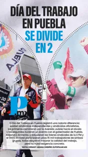 Día del Trabajo en Puebla se divide en 2: sindicatos independientes y oficialistas