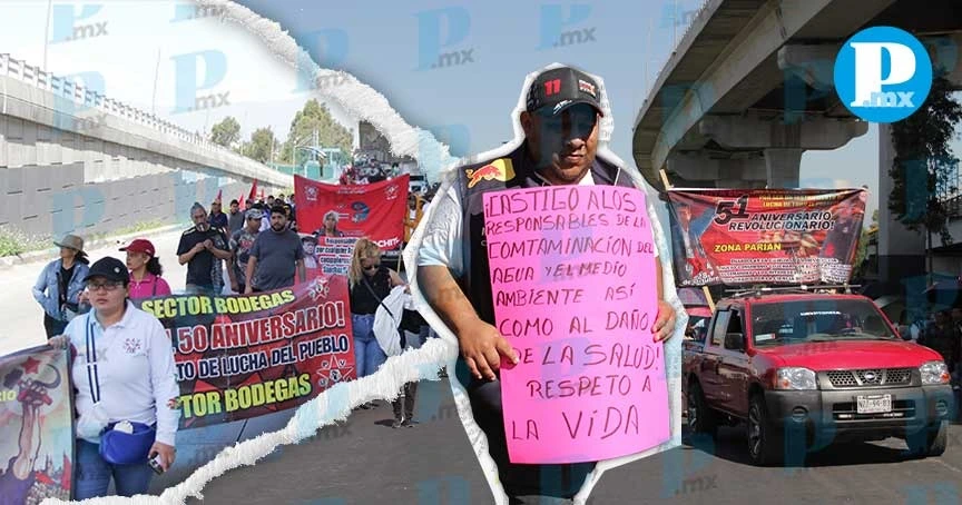 ¡Caos vial en Puebla! Marcha de la 28 de Octubre bloquea calles