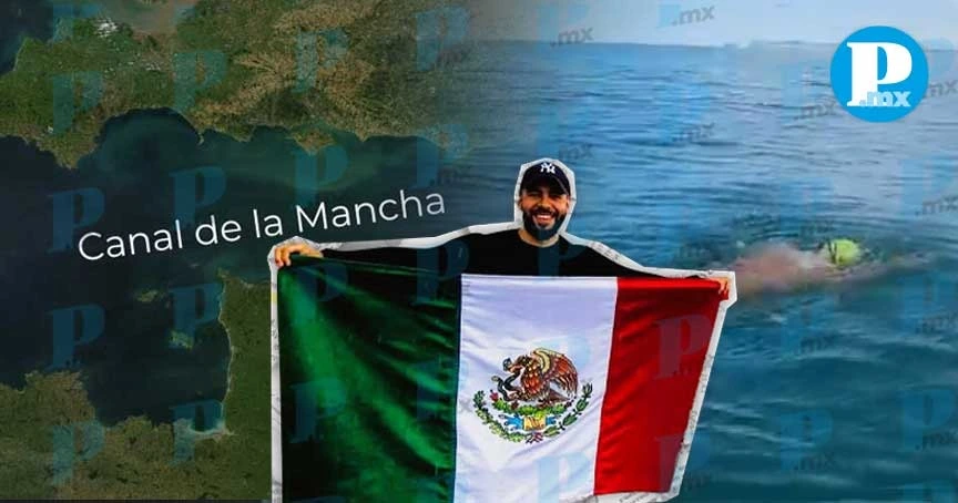 Abraham Jauli nadó entre 34 y 40 kilómetros, desafiando las frías aguas del canal