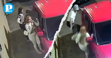 Cámara capta feroz golpiza a mujer por parte de su exnovio