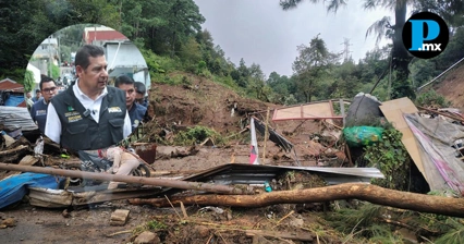Ya son 9 personas fallecidas y 8 desaparecidas por las lluvias en la Sierra Norte: Armenta