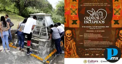 Reabren el Altar de los Cráneos Esculpidos en Cholula; solo por tres días