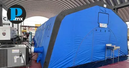 Instalan en Xicotepec un quirófano inflable del IMSS Bienestar