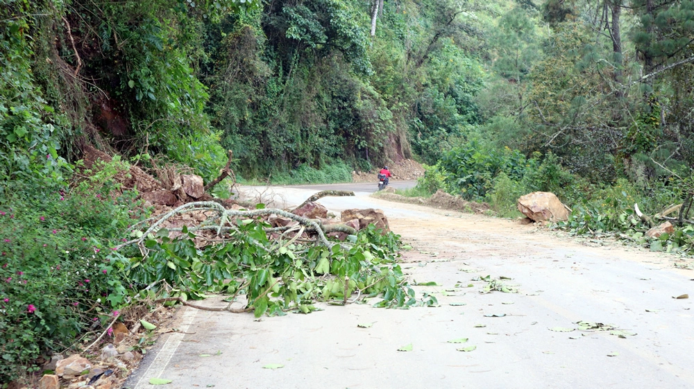 Diversos daños presenta la carretera Tulancingo-Honey-Pahuatlán