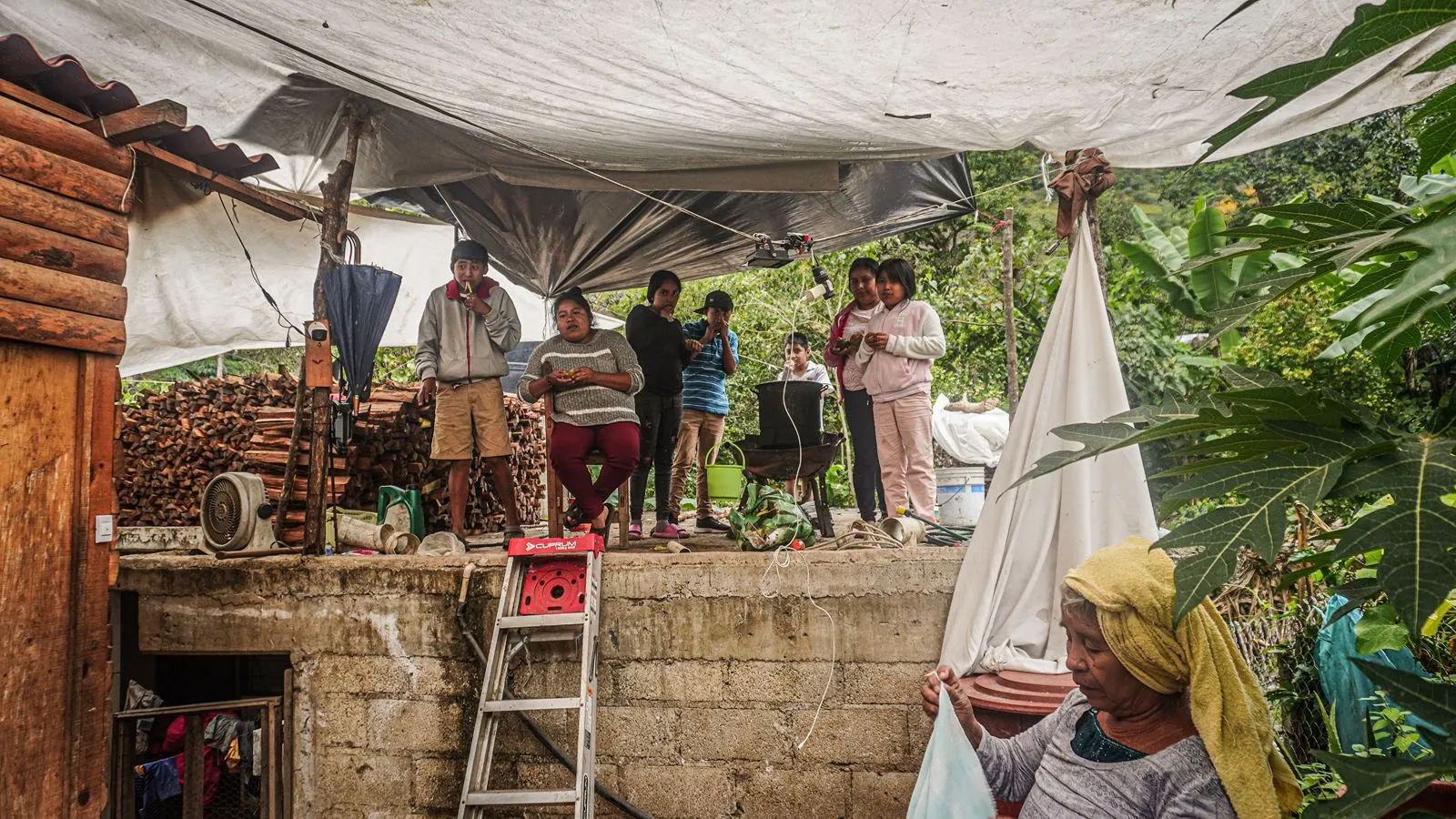 La familia Chochimilco al principio se muestra hostilidad y con cierto recelo.