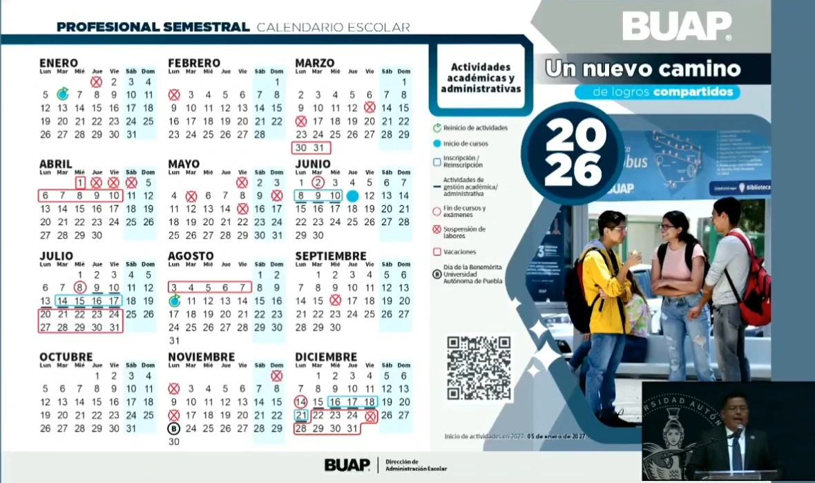 Calendario semestral de la BUAP, aprobado por el HCU en la BUAP