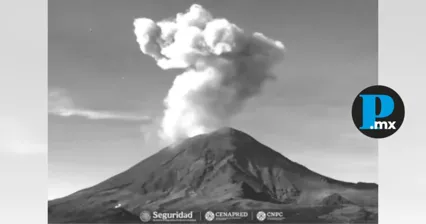 El Popocatépetl registró una exhalación importante la tarde-noche del miércoles