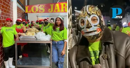 Rey Apocalipsis, luchador del CMLL, lleva apoyo navide&ntilde;o a hospitales poblanos