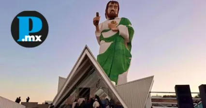 Estatua gigante de San Judas en La Esperanza, Puebla, desata burlas y memes