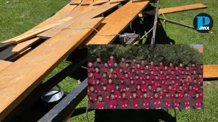 23 alumnos resultaron lesionados luego de que se cayeran las gradas durante una foto de graduaci&oacute;n; la IBERO investigar&aacute; causas del accidente. 