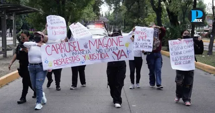 Madres protestan en la Fiscal&iacute;a Especializada en Derechos Humanos por caso Colegio Carrusel Magone 