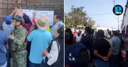 Productores protestan en Tecali por falta de apoyos agr&iacute;colas