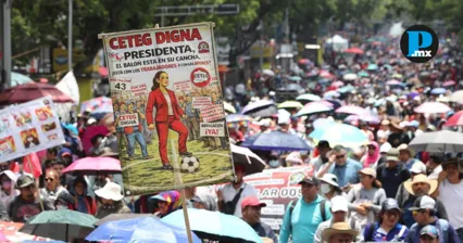 Colectivos sociales y sindicales convocaron a una movilizaci&oacute;n hacia las inmediaciones del Estadio Banorte durante la jornada inaugural del Mundial 2026.