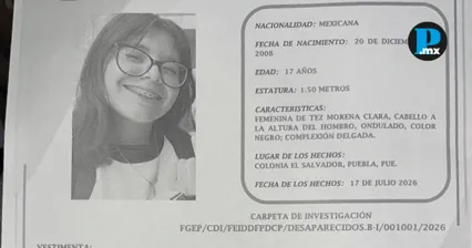 Activan b&uacute;squeda de F&aacute;tima Santiago Flores tras desaparecer en Puebla
