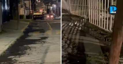 Denuncian fuga de agua en Bugambilias que lleva semanas sin ser atendida