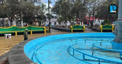 Ciudadanos cuestionan mantenimiento del parque central de Ciudad Serd&aacute;n