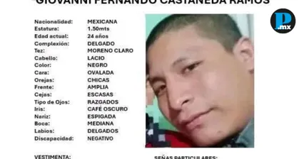 Buscan a Giovanni Casta&ntilde;eda; fue visto por &uacute;ltima vez el 2 de agosto en Chalchicomula