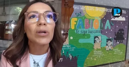 La s&iacute;ndica M&oacute;nica Silva defendi&oacute; el mural de Fabiola Narv&aacute;ez como un espacio de memoria en Villa Frontera.