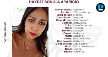 Buscan a Haydee Bonilla, joven de 29 a&ntilde;os desaparecida en Puebla capital