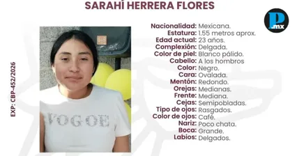 Buscan a Sarah&iacute; Herrera Flores, desaparecida en Libres desde el 1 de septiembre