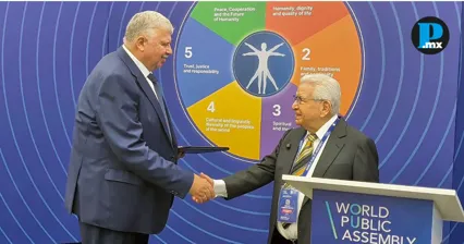 Aquiles C&oacute;rdova Mor&aacute;n particip&oacute; en la Asamblea P&uacute;blica Mundial celebrada en Mosc&uacute;, Rusia, junto a representantes de m&aacute;s de 150 pa&iacute;ses.