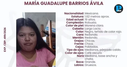 Piden ayuda para localizar a Mar&iacute;a Guadalupe y a su hija Jade