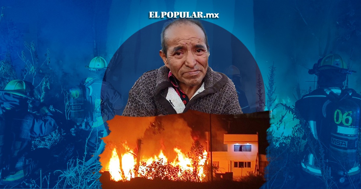 Incendio sorprende de madrugada a familia y pierde su hogar en San Jerónimo Caleras