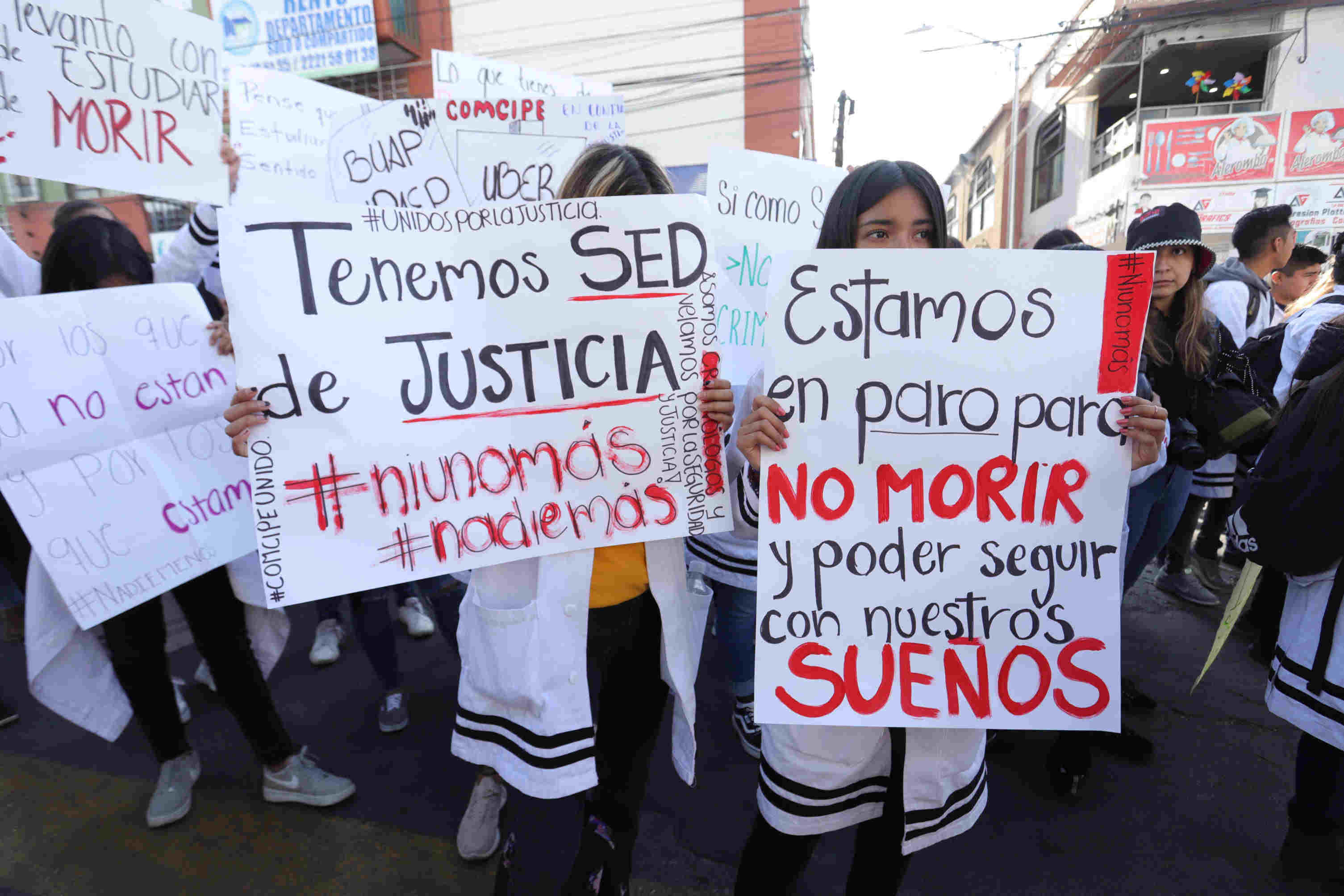 En 2019 se realizó una mega marcha de estudiantes en la capital poblana para buscar justicia por las muertes de estos jóvenes