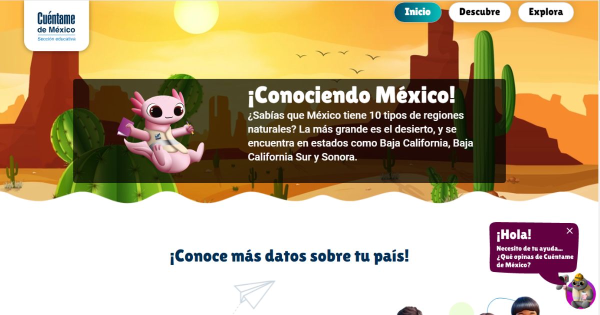 Portal cuéntame de México, INEGI 