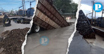 Alerta por enorme socavón en el Parque Industrial Chachapa