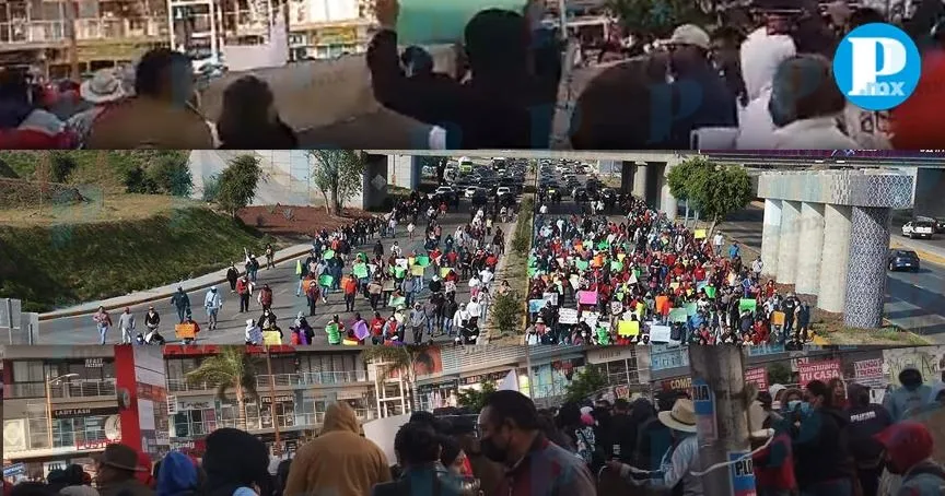 Manifestación en la Atlixcáyotl por falta de transporte en Lomas de Angelópolis