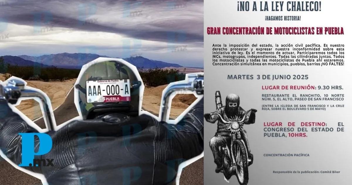 Anuncian concentración pacífica de motociclistas, tras insistencia de Ley Chaleco 