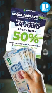 ¡Última oportunidad! Agua de Puebla amplia 50% de descuento para pago de deuda