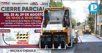 El horario del cierre será de 10:00 a 18:00 horas durante los cinco días programados