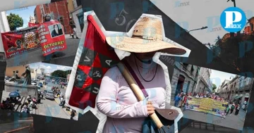 La protesta también incluyó un plantón frente al Palacio Municipal