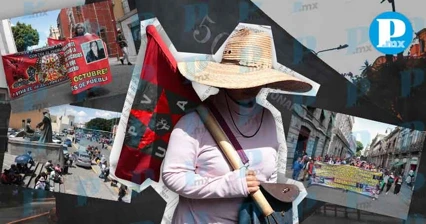 La protesta también incluyó un plantón frente al Palacio Municipal