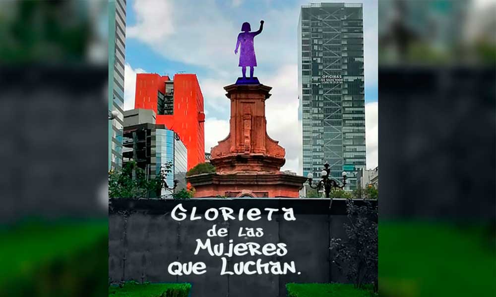Adiós monumento de Cristóbal Colón, hola Glorieta de las Mujeres que Luchan