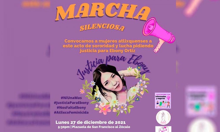 #JusticiaParaEbony: Realizarán marcha silenciosa en Atlixco