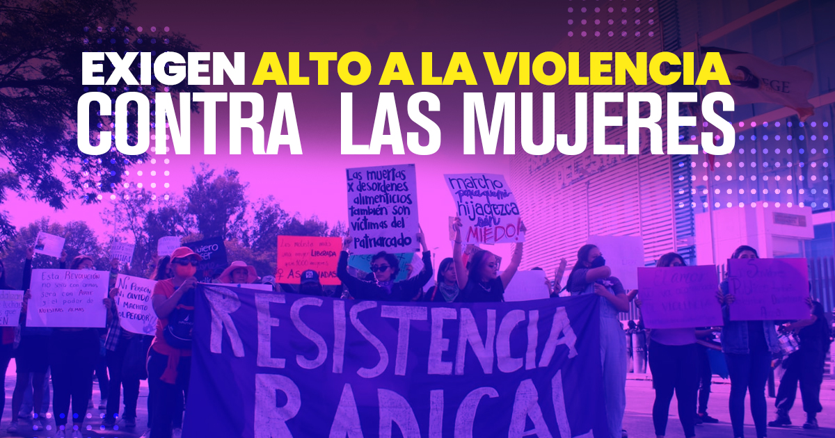 Colectivos feministas marchan por las que ya no están este 25N