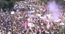 Más de 50 mil salen a manifestarse este 8M en Puebla