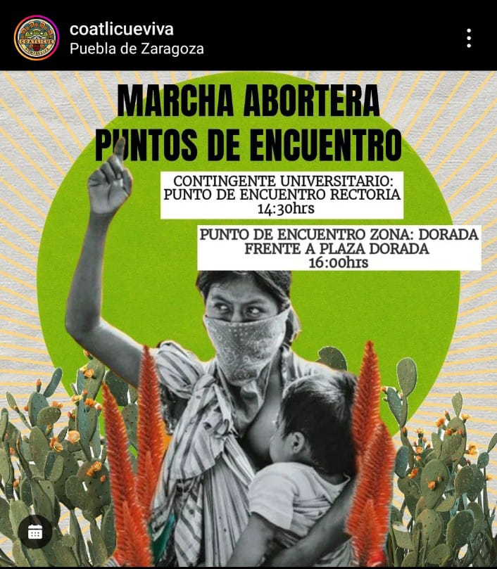Marcha al Zócalo con Coatlicue Siempre Viva 