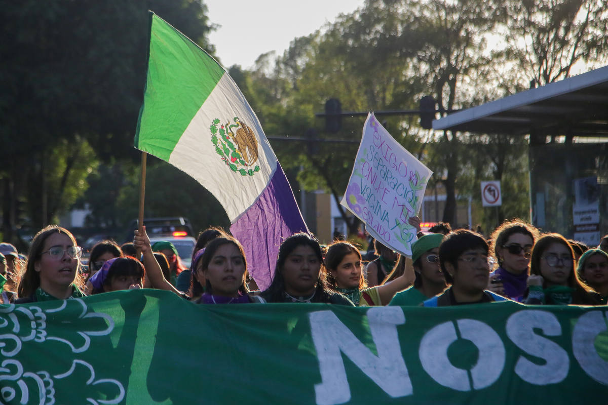 La movilización llegó hasta el Zócalo capitalizó, donde líderes del colectivo Coatlicue leyeron su pliego petitorio, en el cual le exigieron a todos los niveles de gobierno que las mujeres poblanas y personas gestantes puedan tener el derecho a un aborto legal y seguro