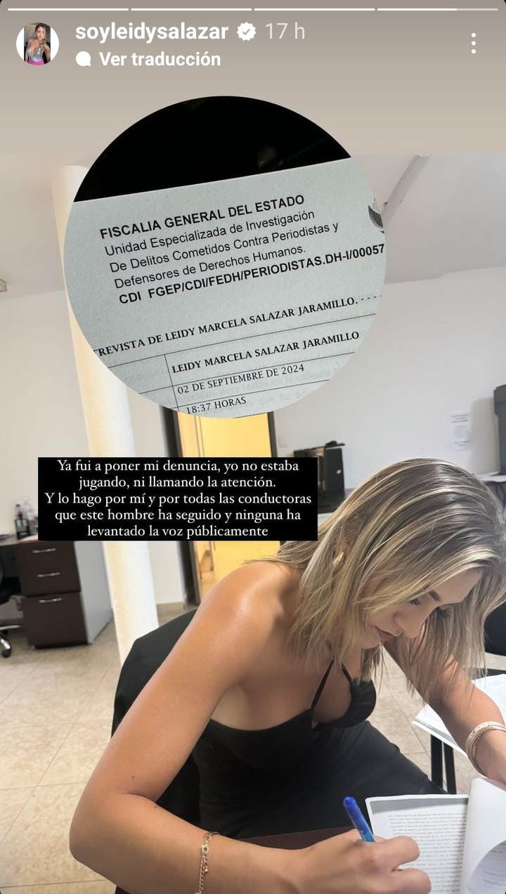 Locutora Leidy Salazar denuncia acoso 