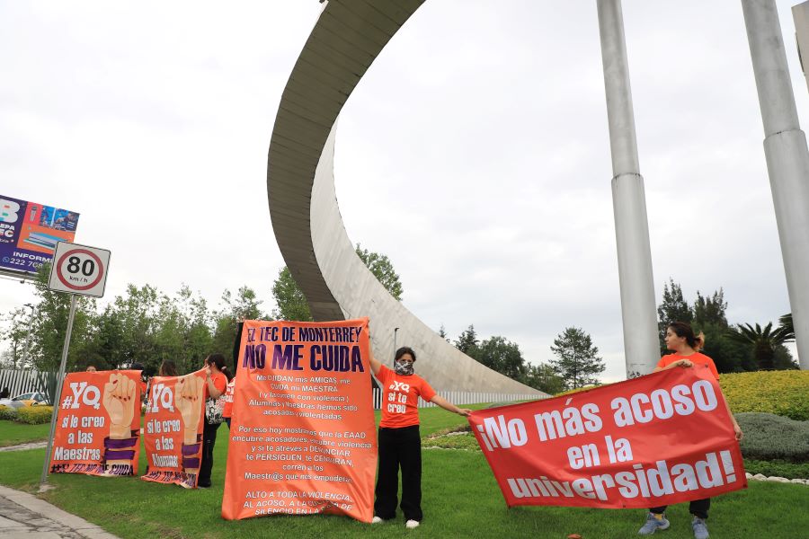Manifestación Tecnológico  de Monterrey. Foto:EsImagen