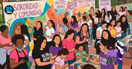  Colectivas en Puebla mantienen apoyo hacia mujeres m&aacute;s all&aacute; de la marcha
