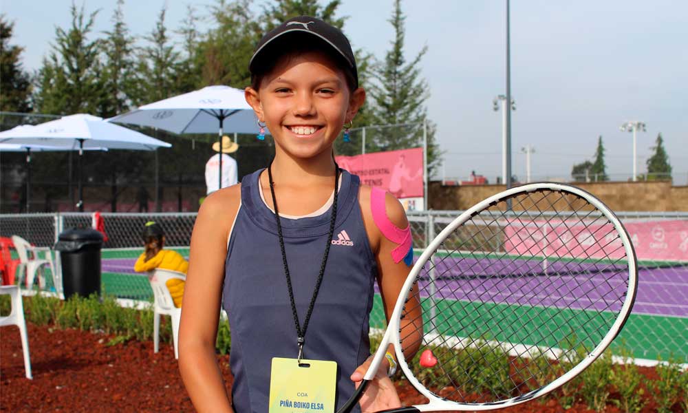 Conquista las pista de tenis con apenas 9 años, Elsa Piña, desde Saltillo, Coahuila