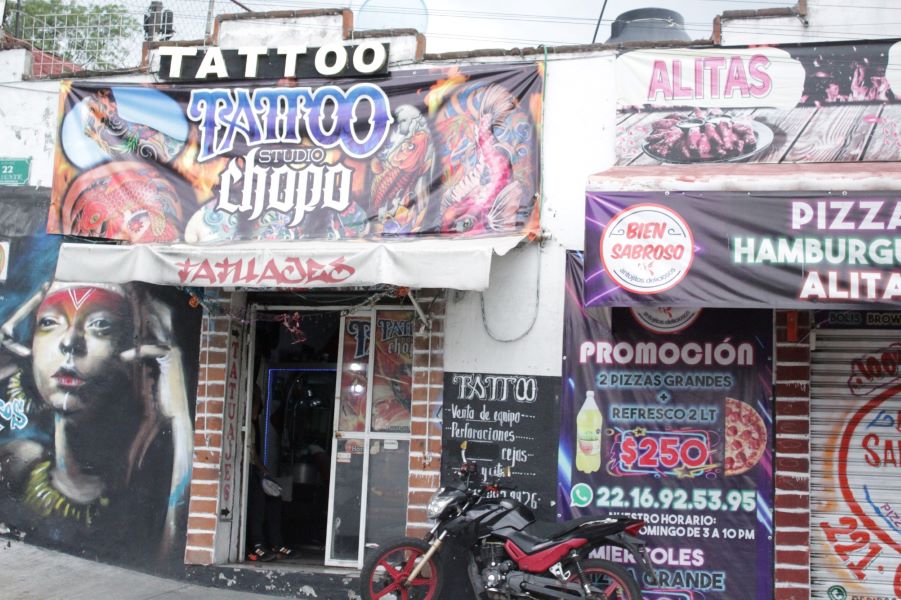 Estudio de tatuajes "El chopo". Foto: Annuar Abdala